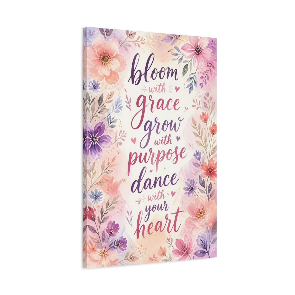 Side Mockup 2. Bloom With Grace shown as canvas print