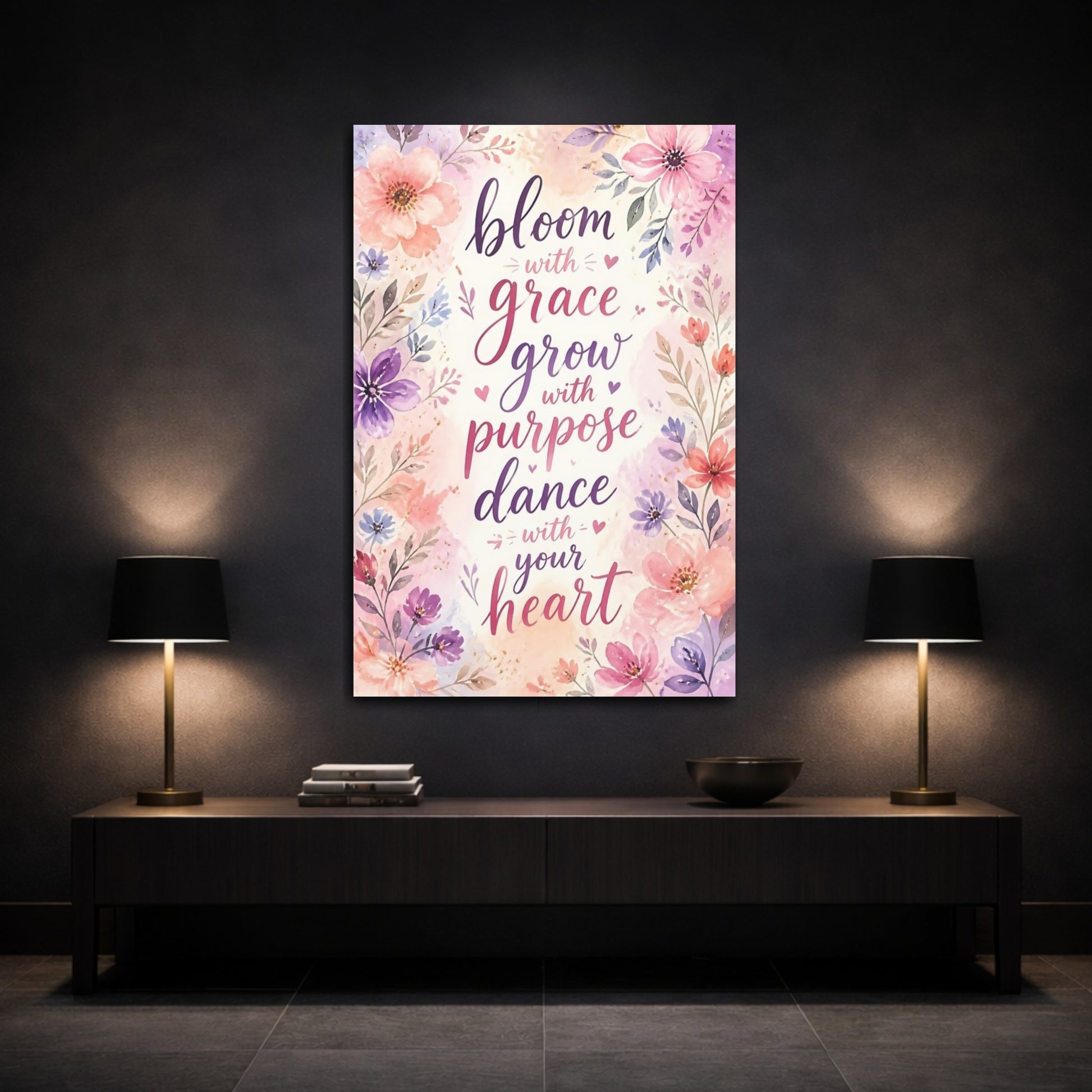 Mockup 3. Bloom With Grace shown as canvas print