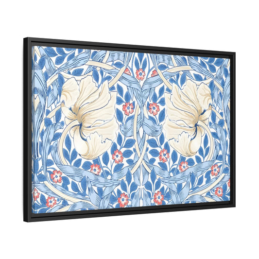 Blue Iris Floral Morris Pimpernel Canvas Wall Art Print - YesArtYes