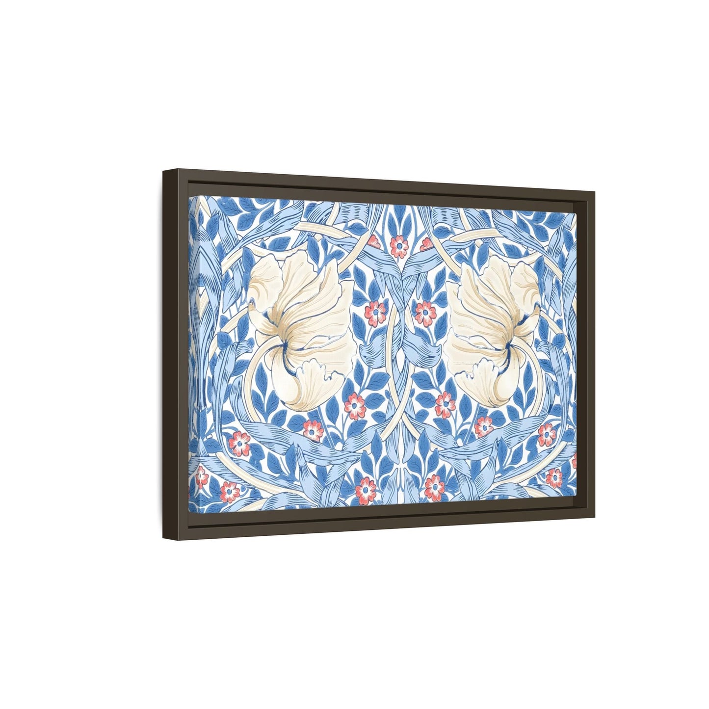 Blue Iris Floral Morris Pimpernel Canvas Wall Art Print - YesArtYes