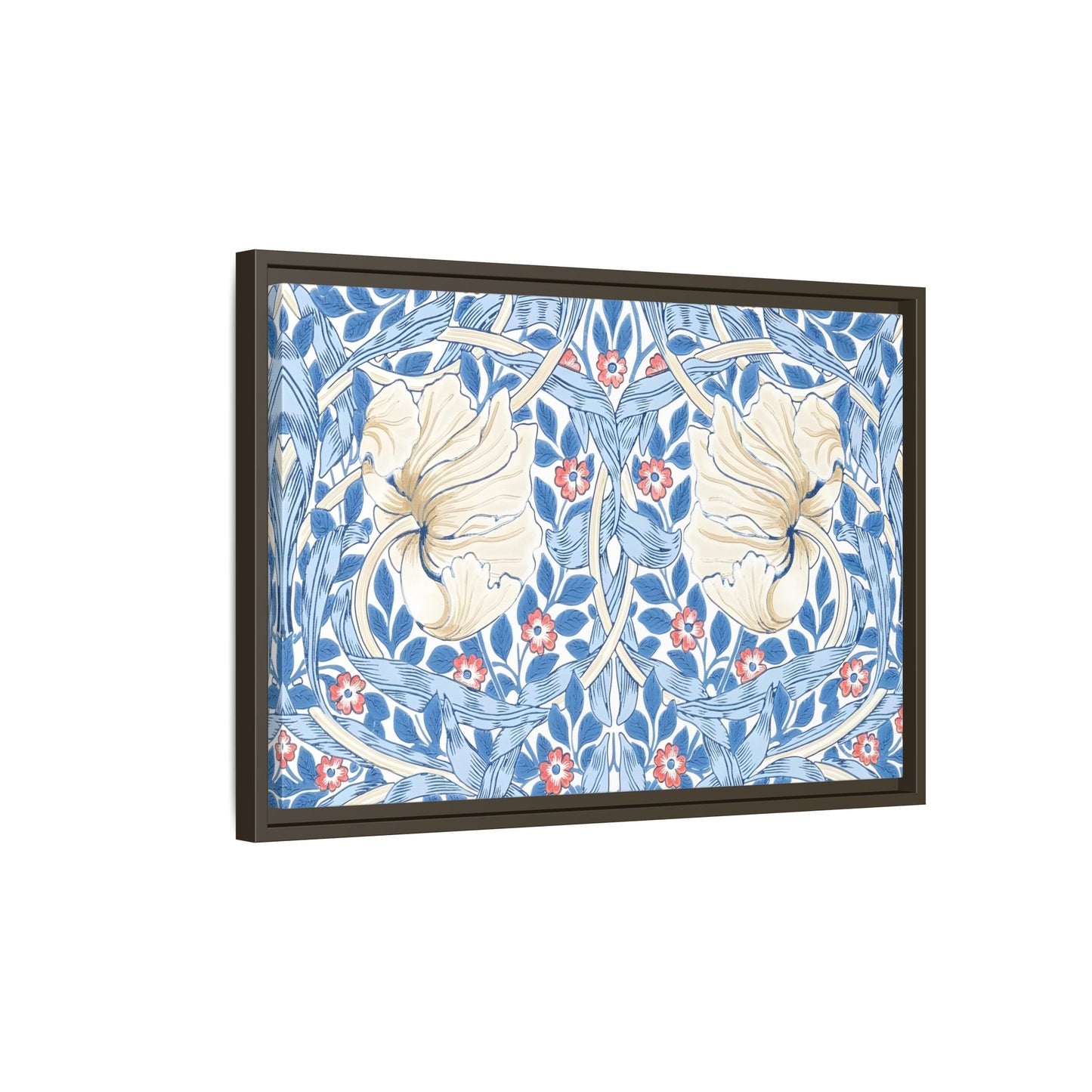 Blue Iris Floral Morris Pimpernel Canvas Wall Art Print - YesArtYes