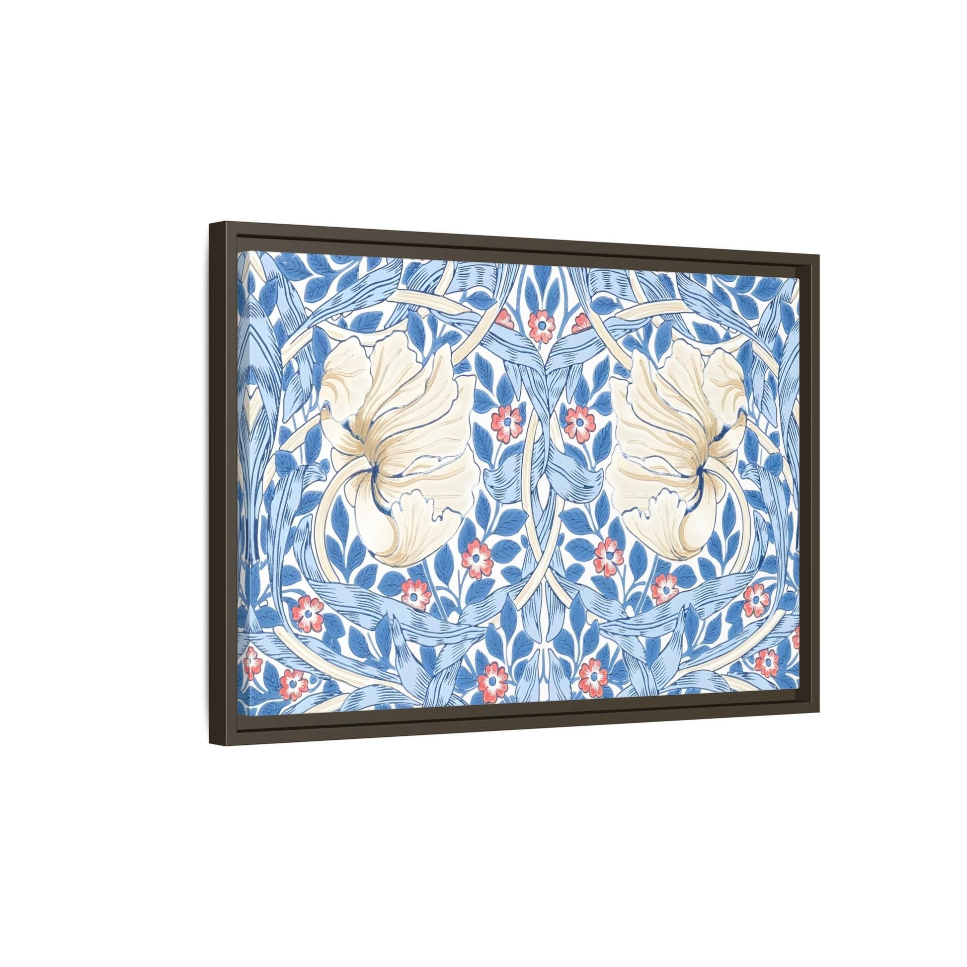 Blue Iris Floral Morris Pimpernel Canvas Wall Art Print - YesArtYes