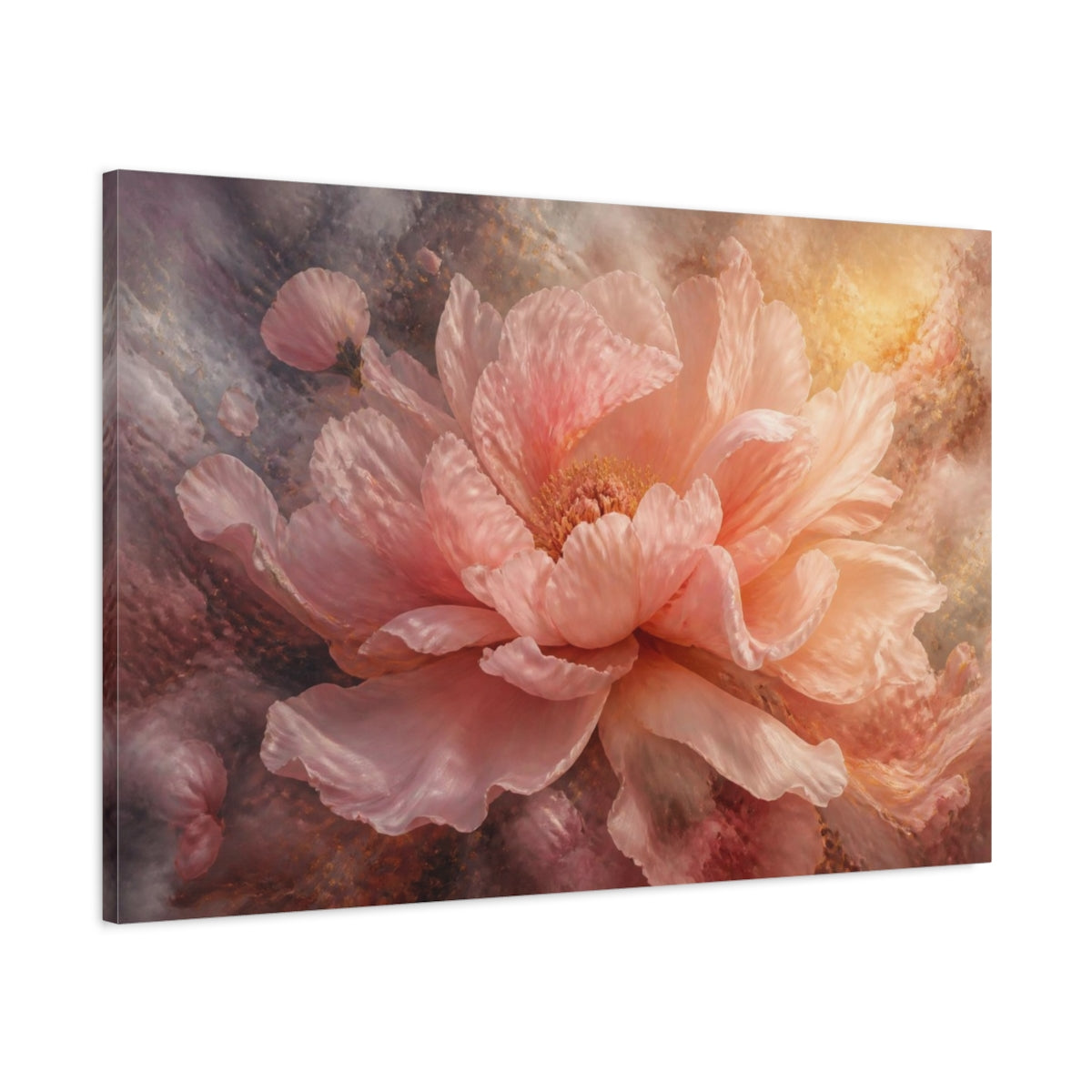 Main Mockup. Blush Peony Flower shown as canvas print