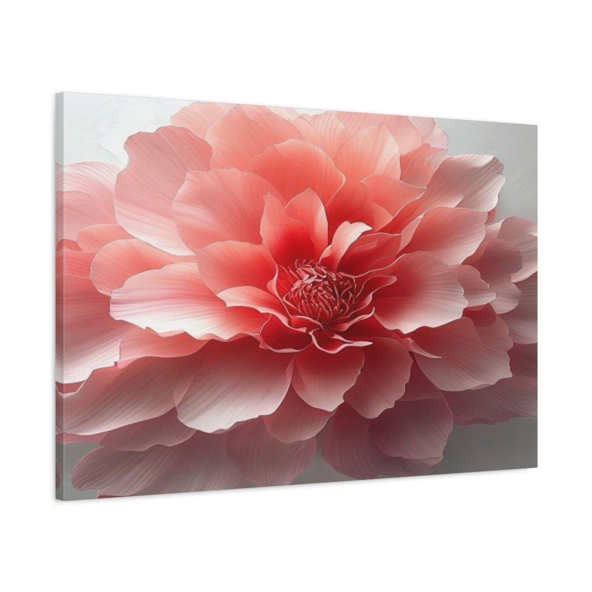 Main Mockup. Blushing Peony Blossom shown as canvas print