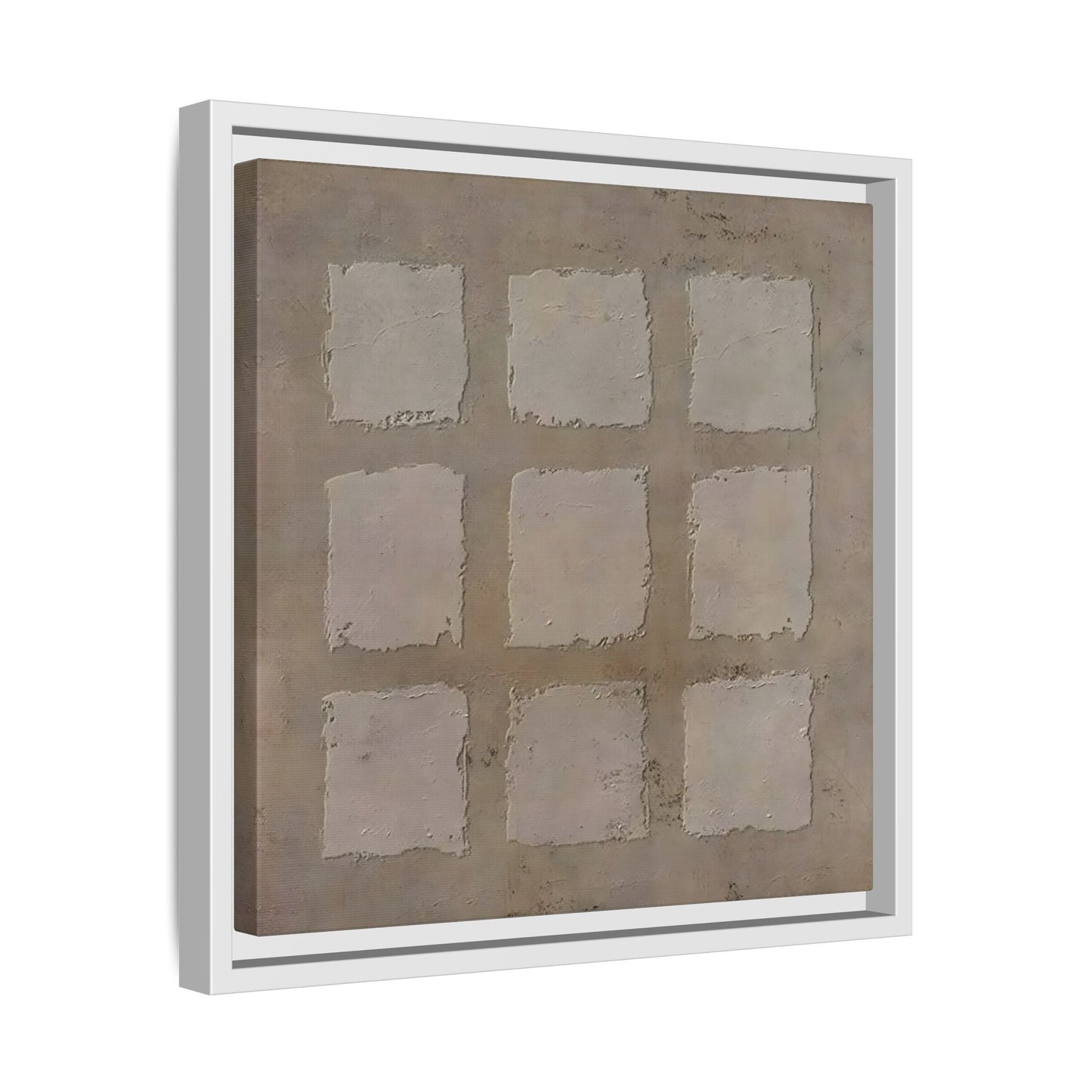 Bohemian Japanese Khaki Canvas - Wabi - Sabi 3d Texture Wall Art Painting - YesArtYes