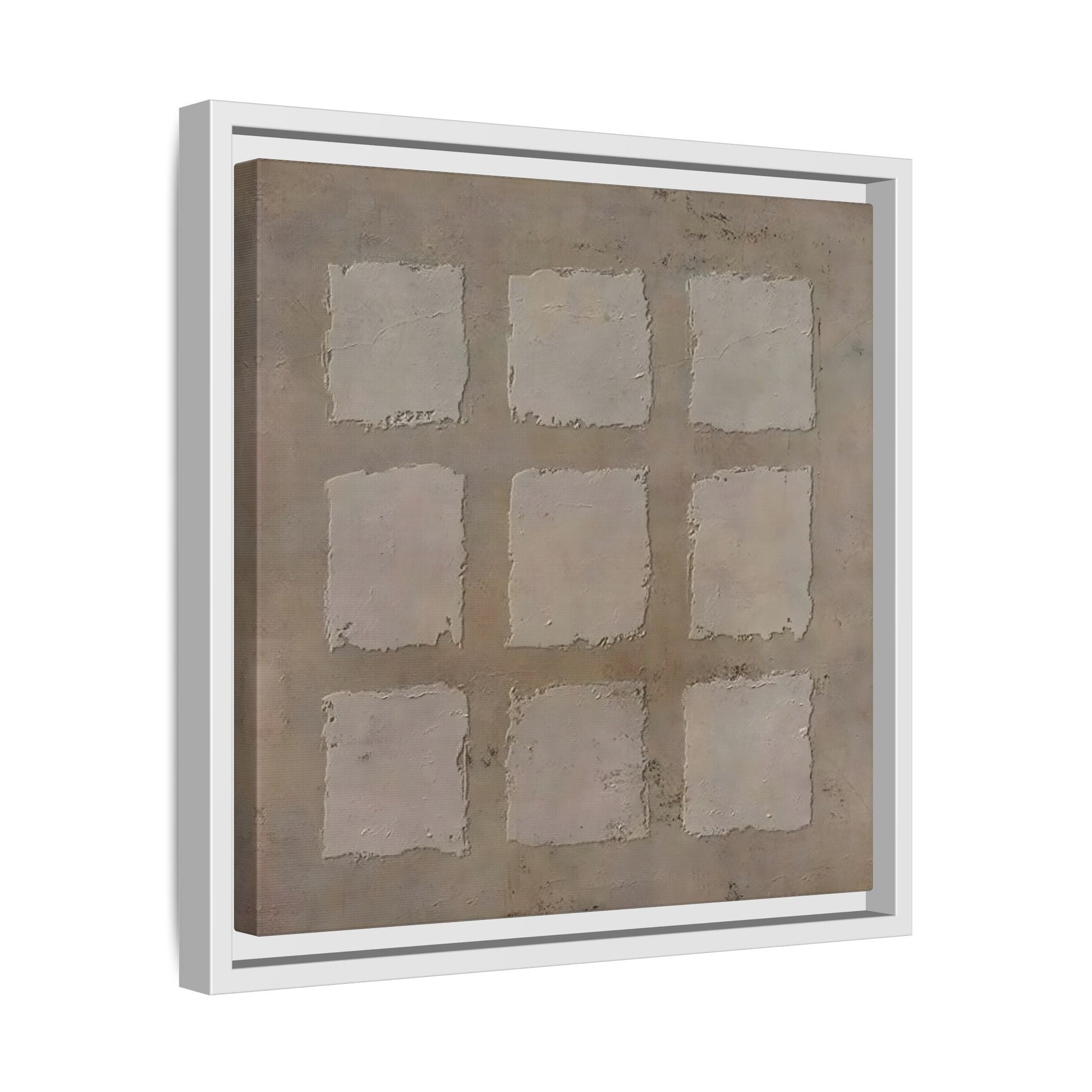 Bohemian Japanese Khaki Canvas - Wabi - Sabi 3d Texture Wall Art Painting - YesArtYes