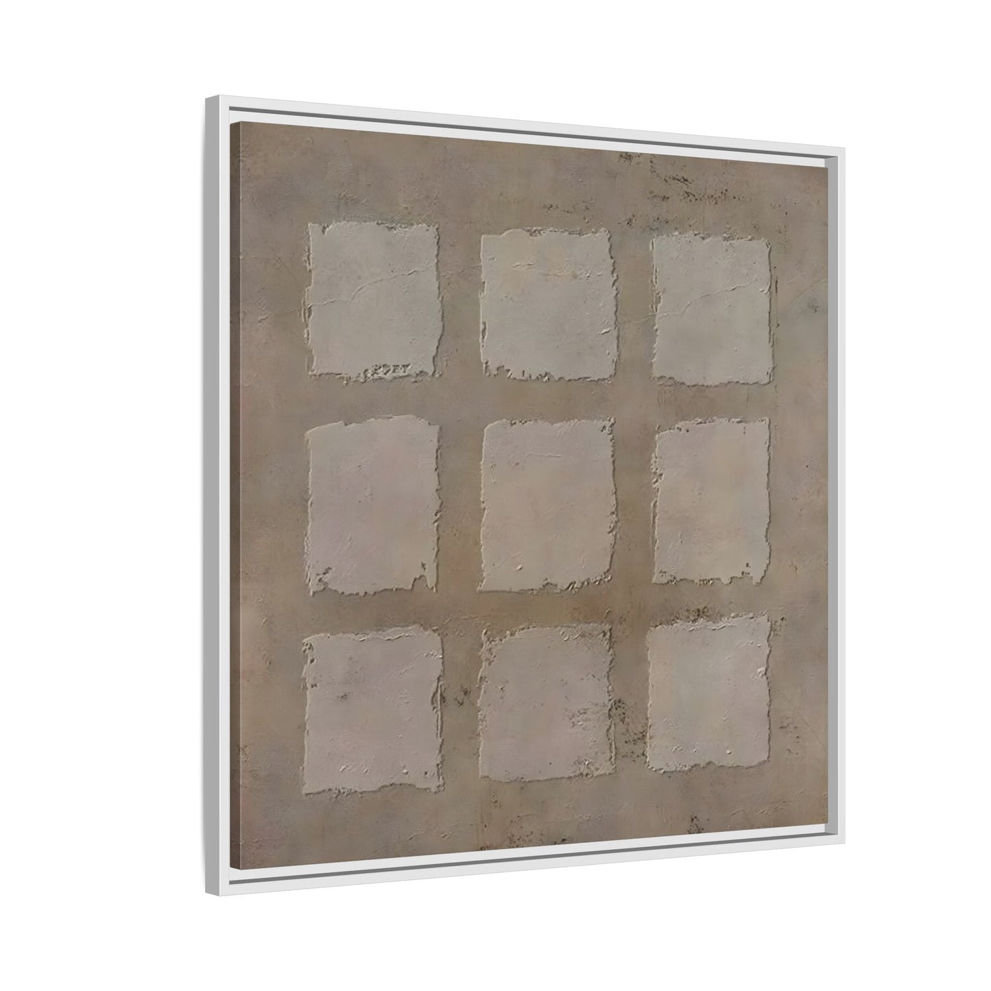 Bohemian Japanese Khaki Canvas - Wabi - Sabi 3d Texture Wall Art Painting - YesArtYes