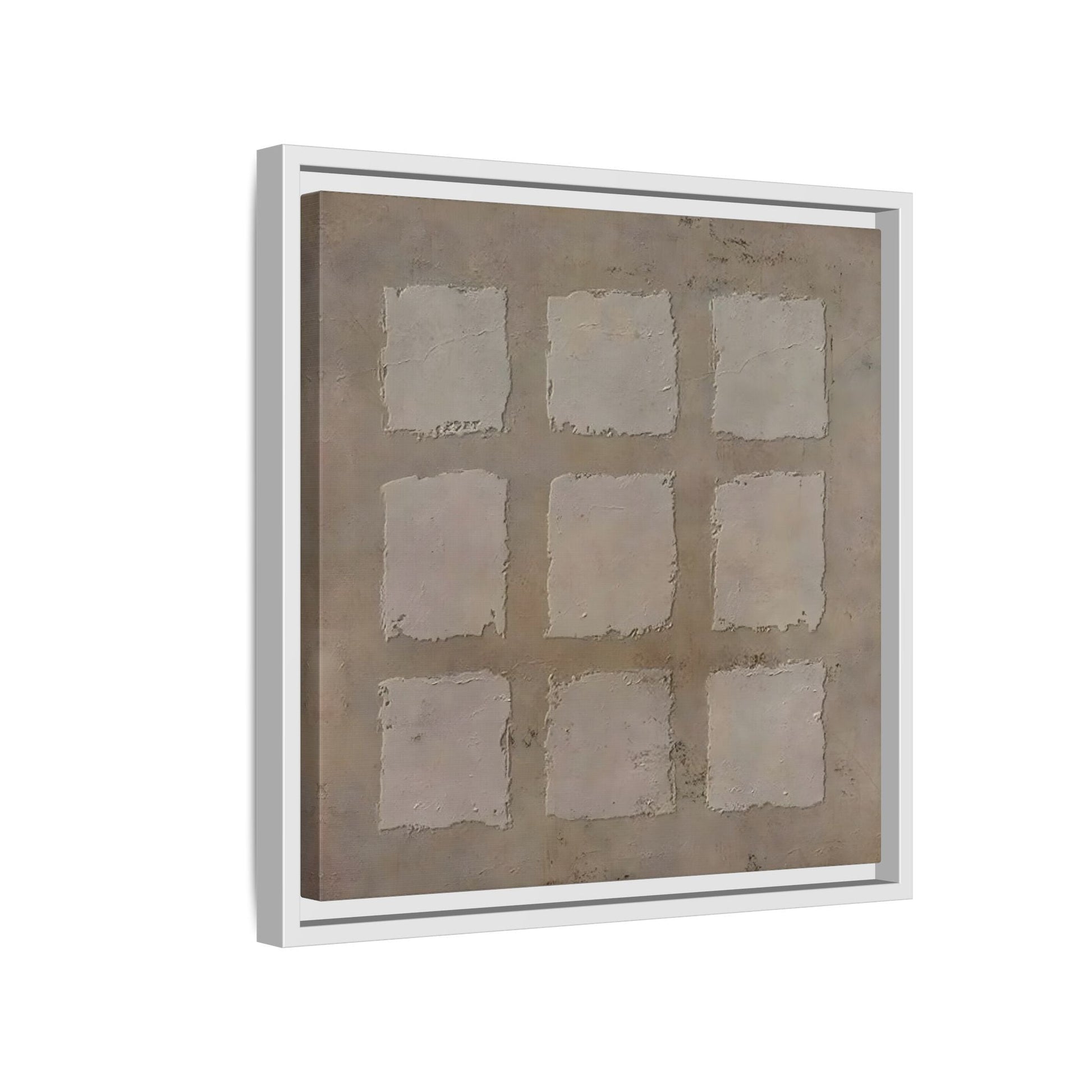 Bohemian Japanese Khaki Canvas - Wabi - Sabi 3d Texture Wall Art Painting - YesArtYes