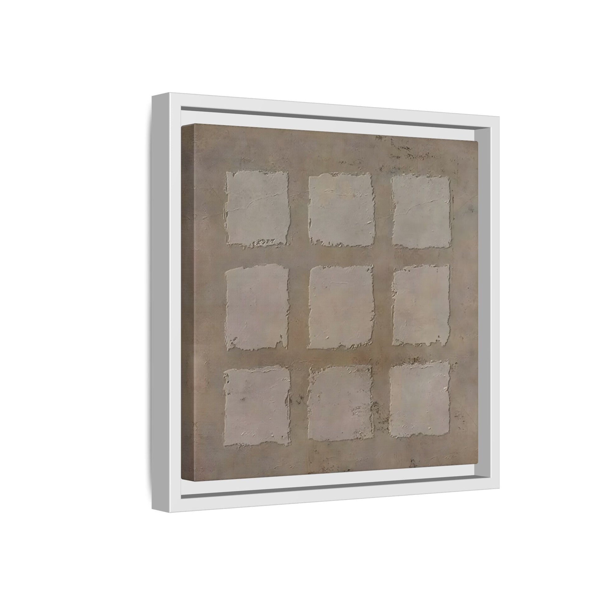 Bohemian Japanese Khaki Canvas - Wabi - Sabi 3d Texture Wall Art Painting - YesArtYes