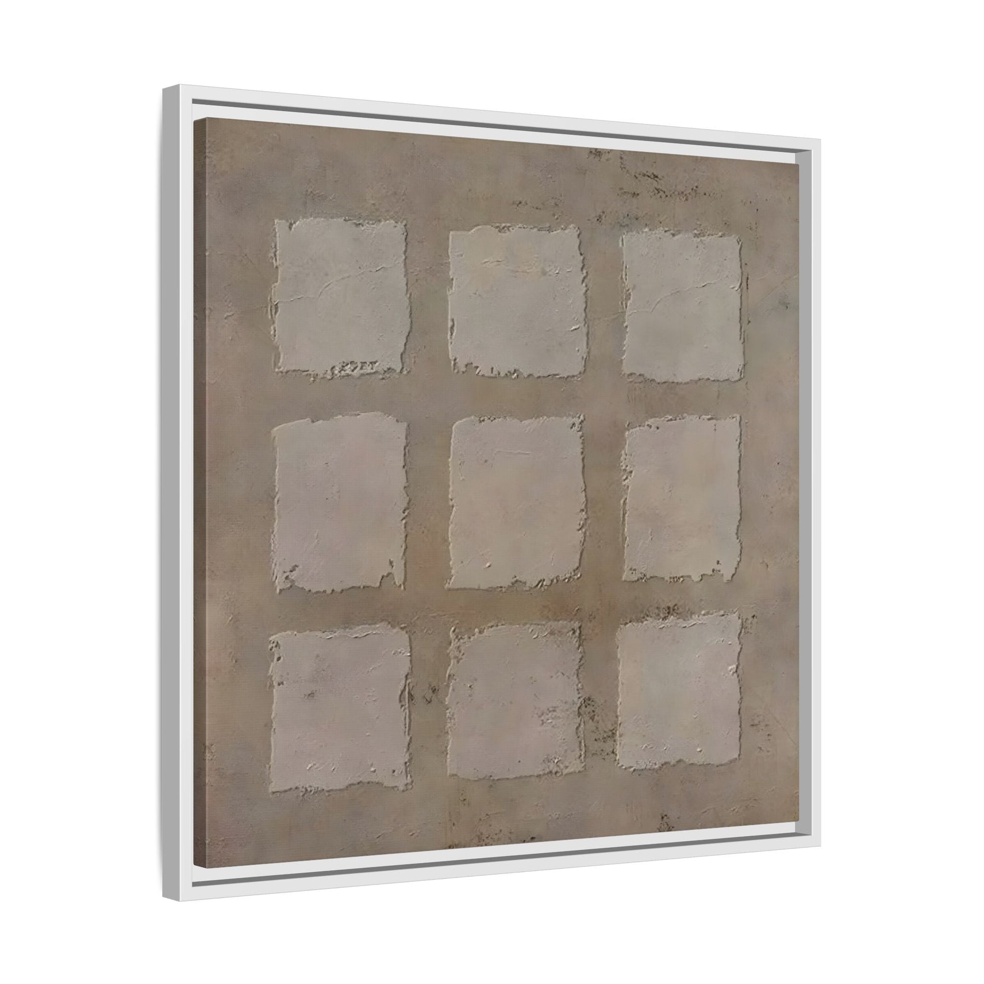 Bohemian Japanese Khaki Canvas - Wabi - Sabi 3d Texture Wall Art Painting - YesArtYes