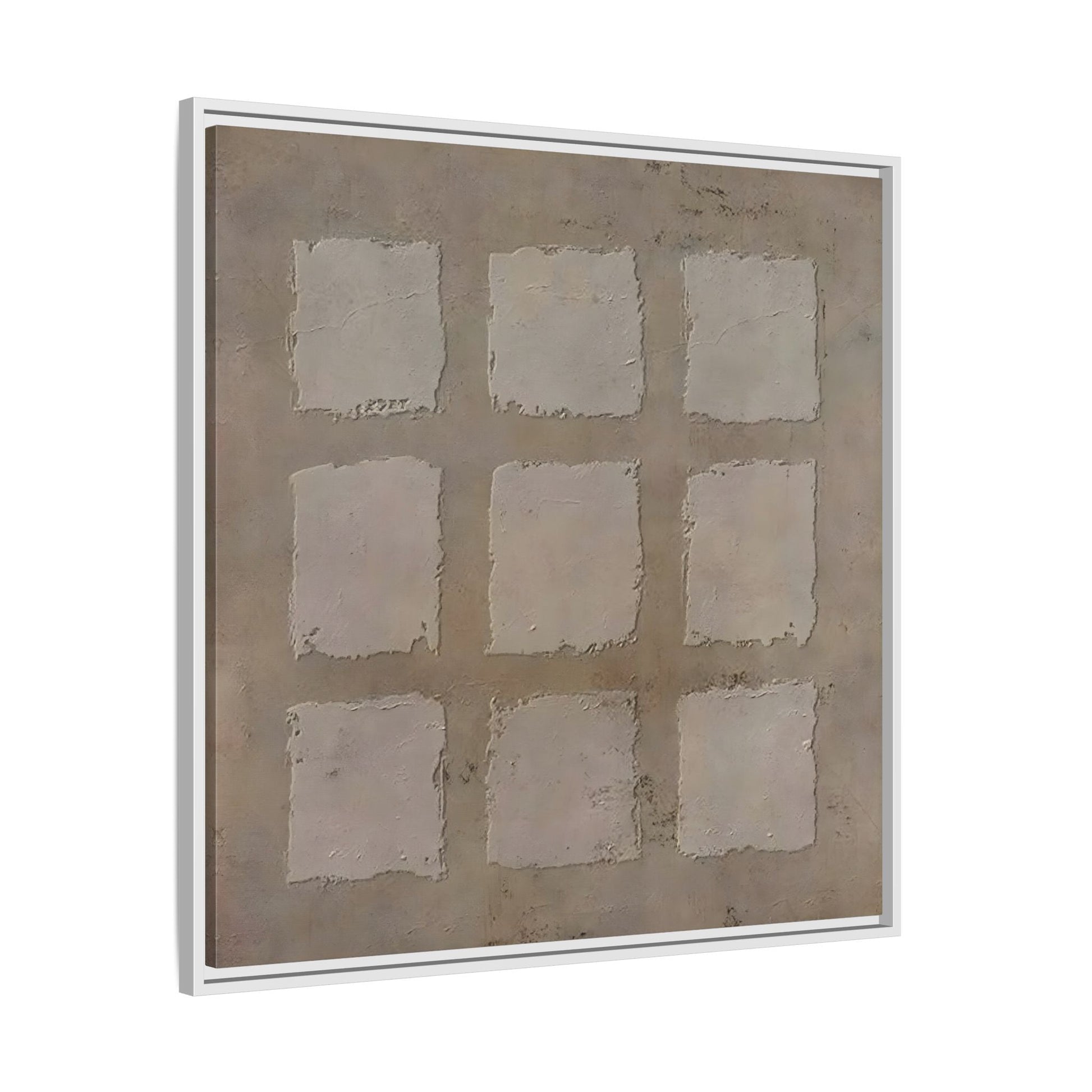 Bohemian Japanese Khaki Canvas - Wabi - Sabi 3d Texture Wall Art Painting - YesArtYes