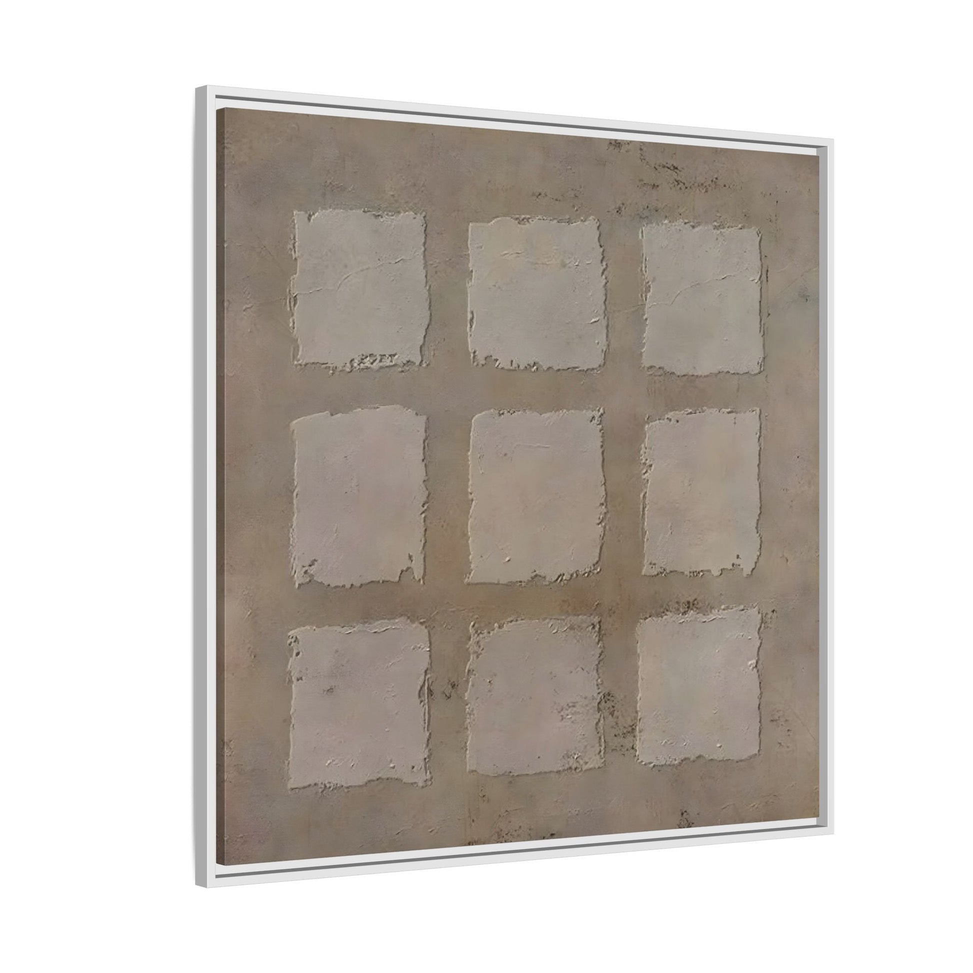 Bohemian Japanese Khaki Canvas - Wabi - Sabi 3d Texture Wall Art Painting - YesArtYes