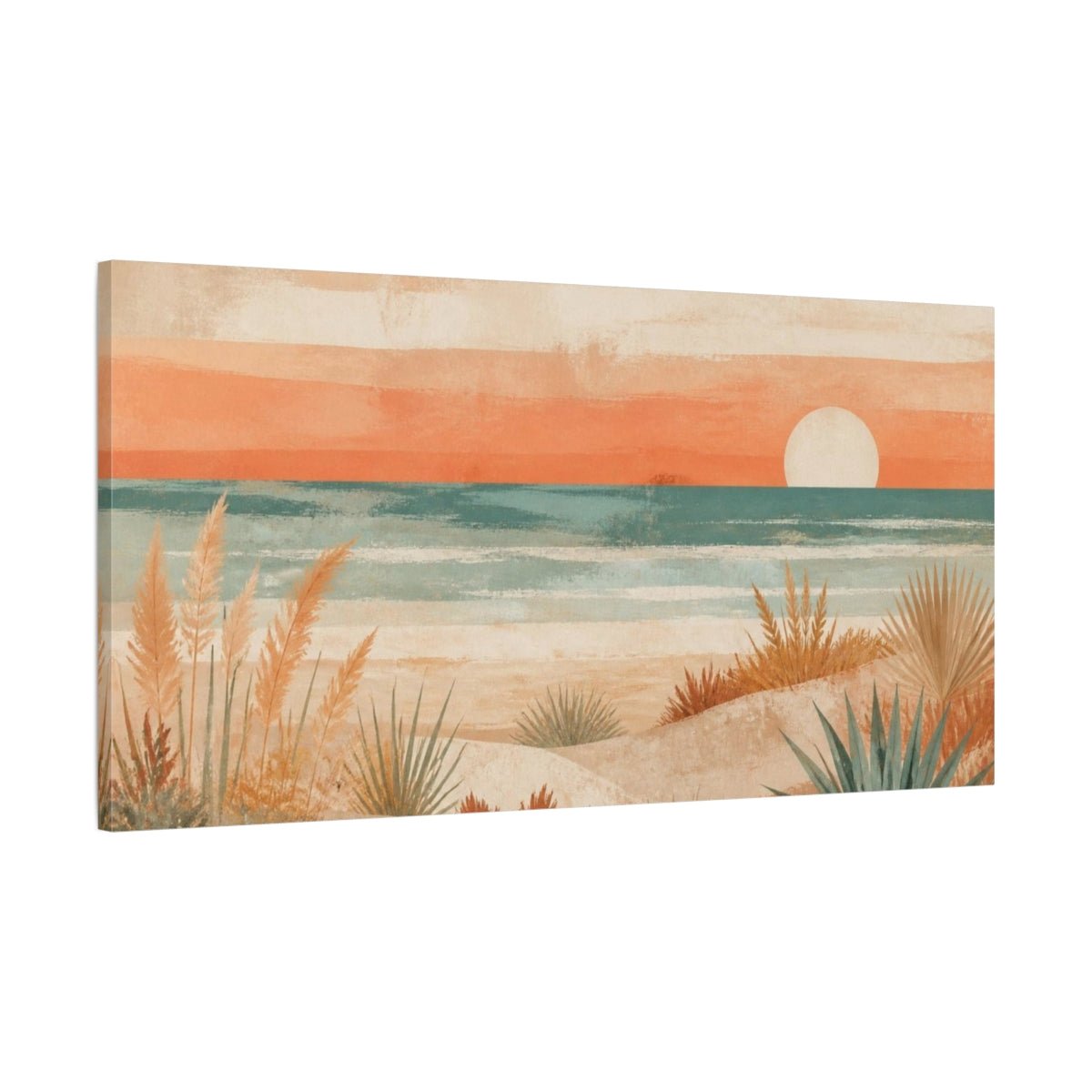 Boho Coastal Dunes Canvas Print – Living Room, Above Sofa - YesArtYes
