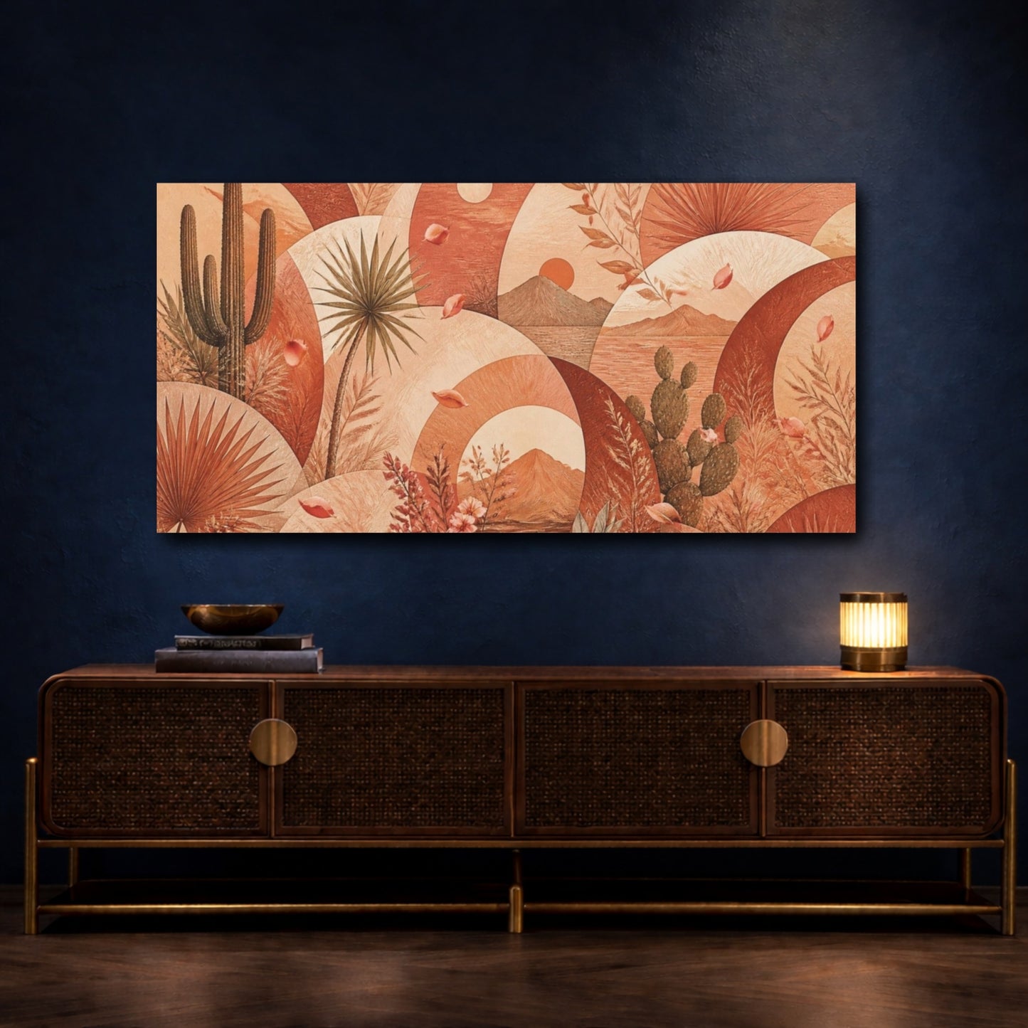 Mockup 4. Boho Desert Landscape shown as canvas print