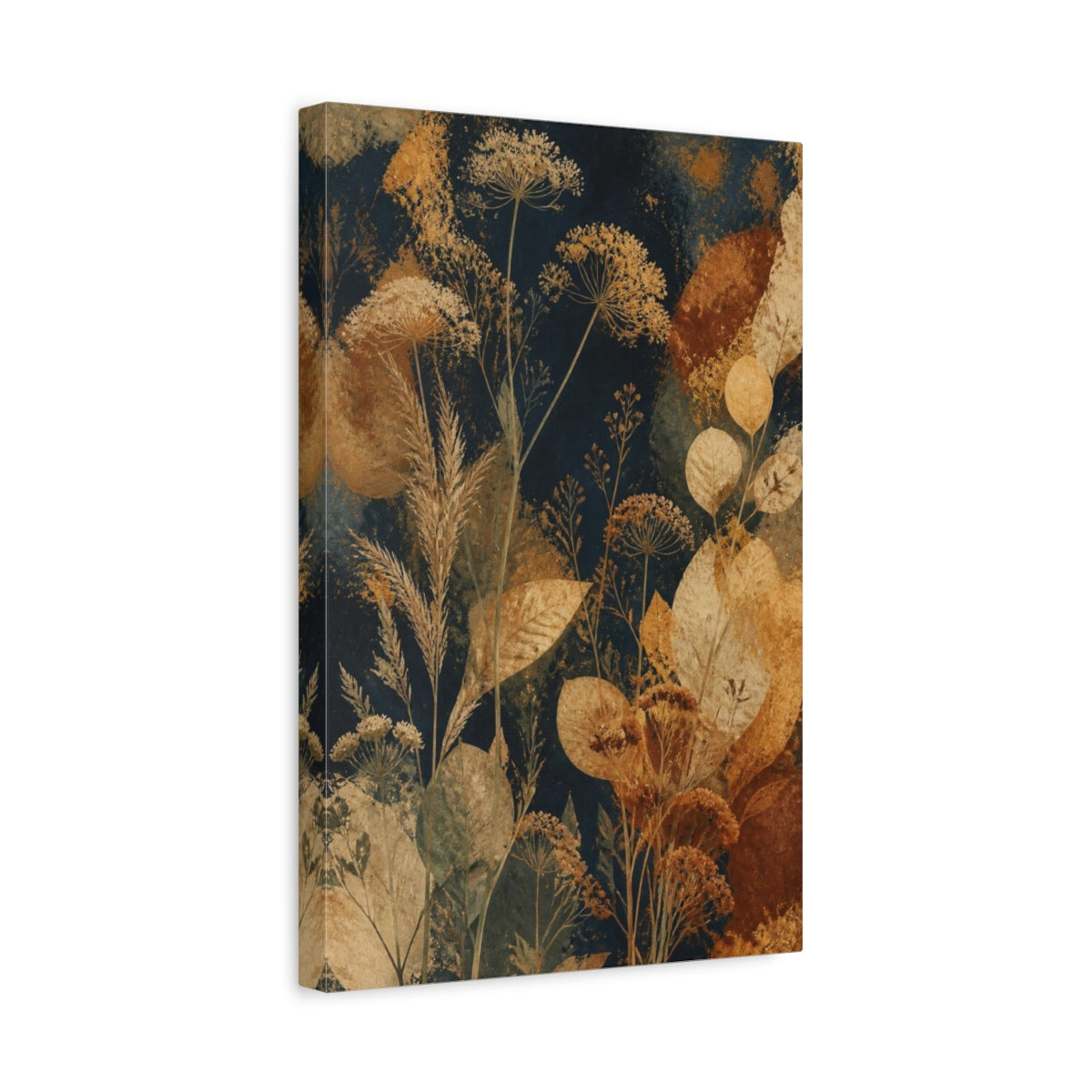 Side Mockup 4. Boho Dried Flowers shown as canvas print