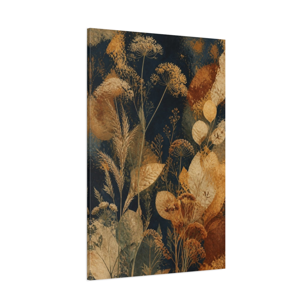 Side Mockup 1. Boho Dried Flowers shown as canvas print