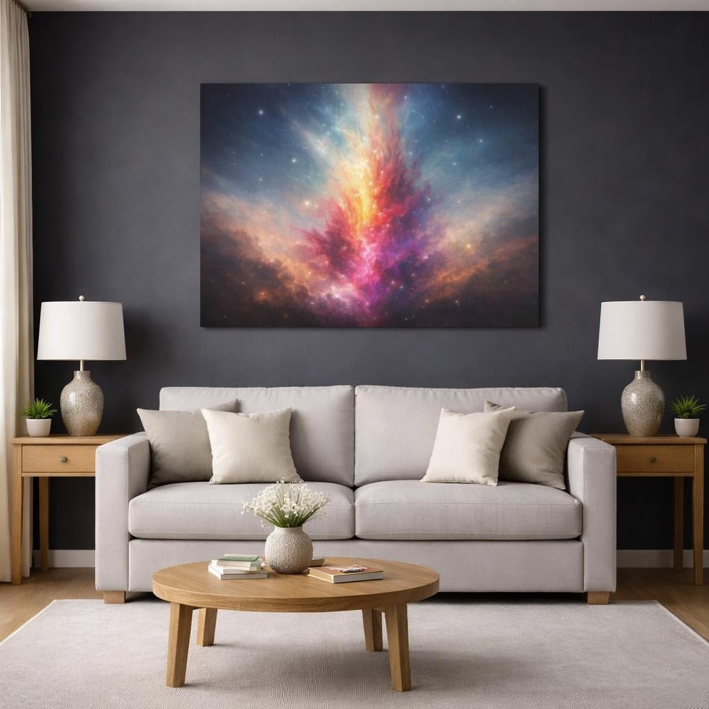 Boho Nebula Abstract - Canvas Wall Art Print - YesArtYes