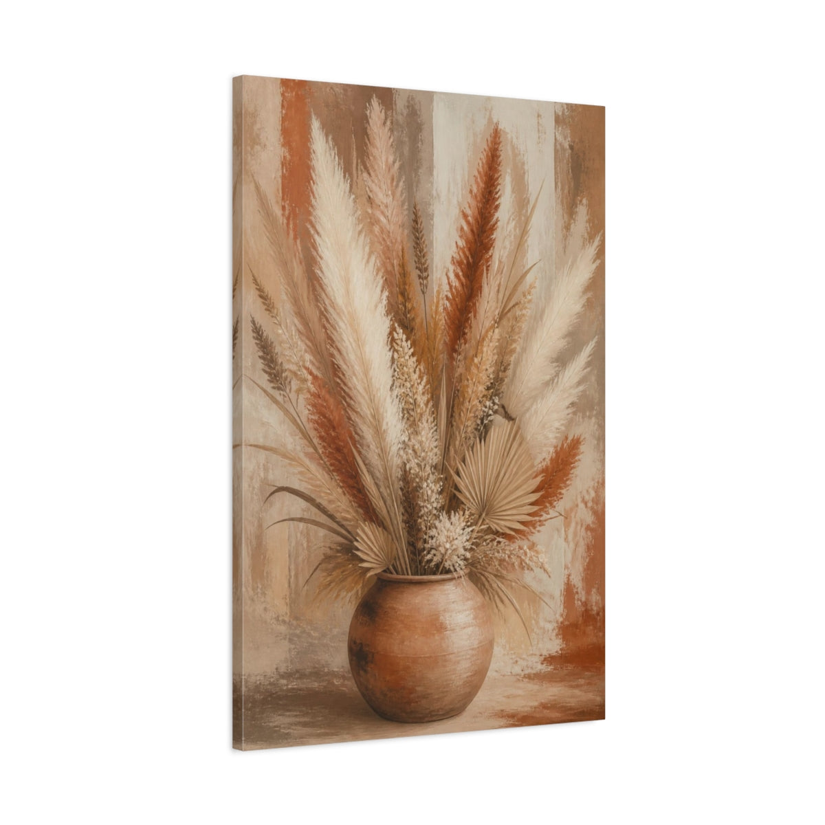 Main Mockup. Boho Pampas Bouquet shown as canvas print