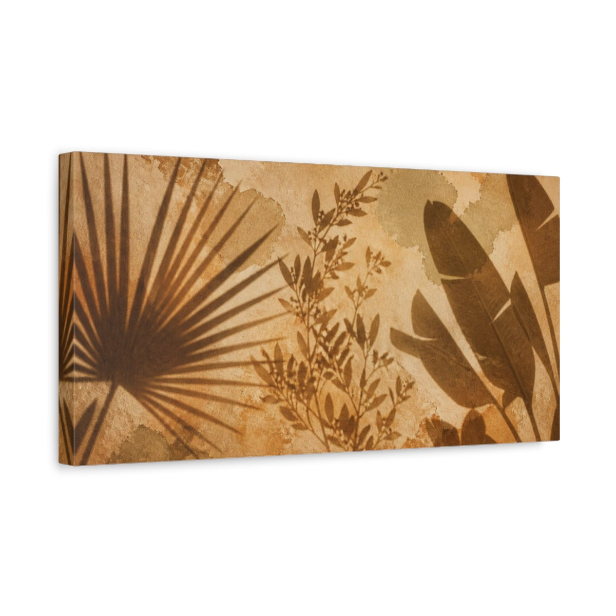 Side Mockup 3. Boho Plant Shadow Study shown as canvas print