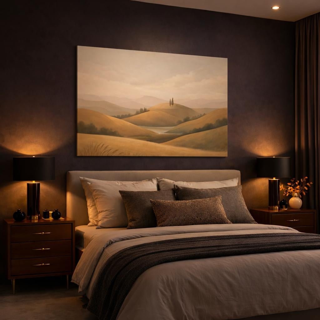 Boho Rolling Hills Nature - Canvas Wall Art Print - YesArtYes
