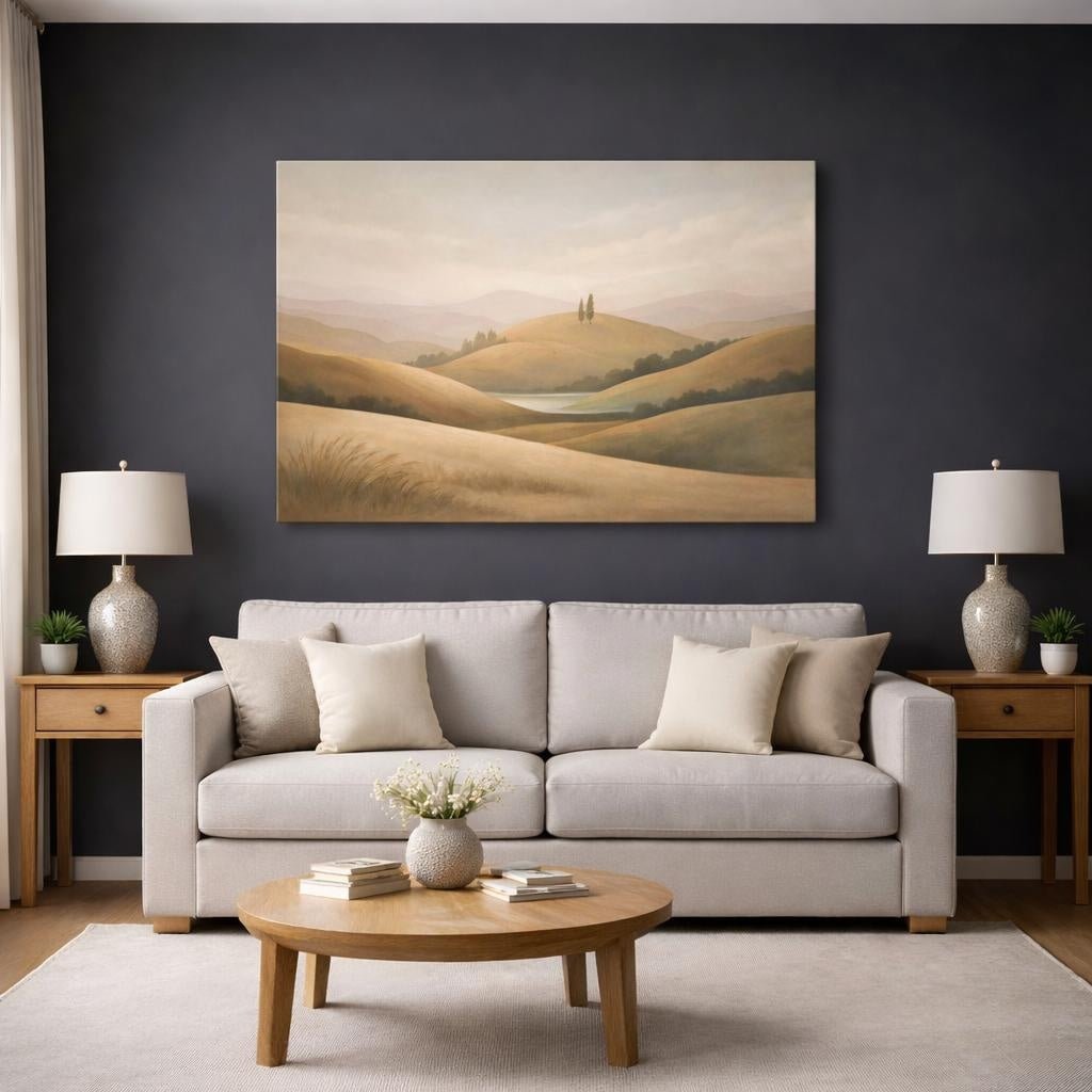 Boho Rolling Hills Nature - Canvas Wall Art Print - YesArtYes