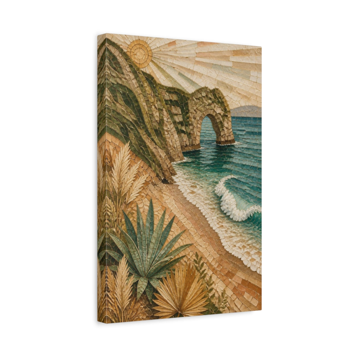 Side Mockup 4. Boho Sea Arch shown as canvas print
