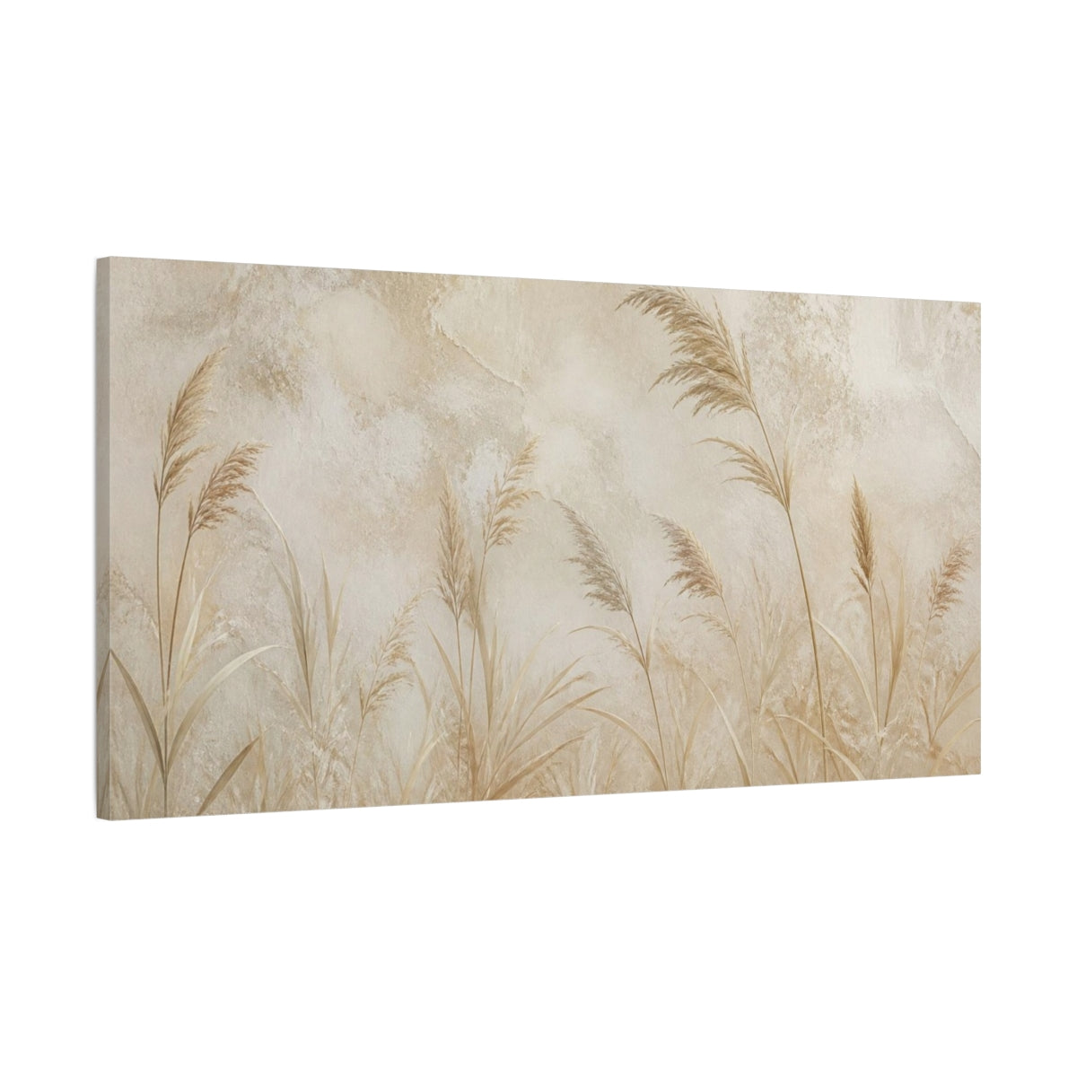 Main Mockup. Botanical Bleached Reeds shown as canvas print