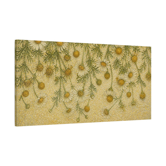 Main Mockup. Botanical Chamomile Study shown as canvas print