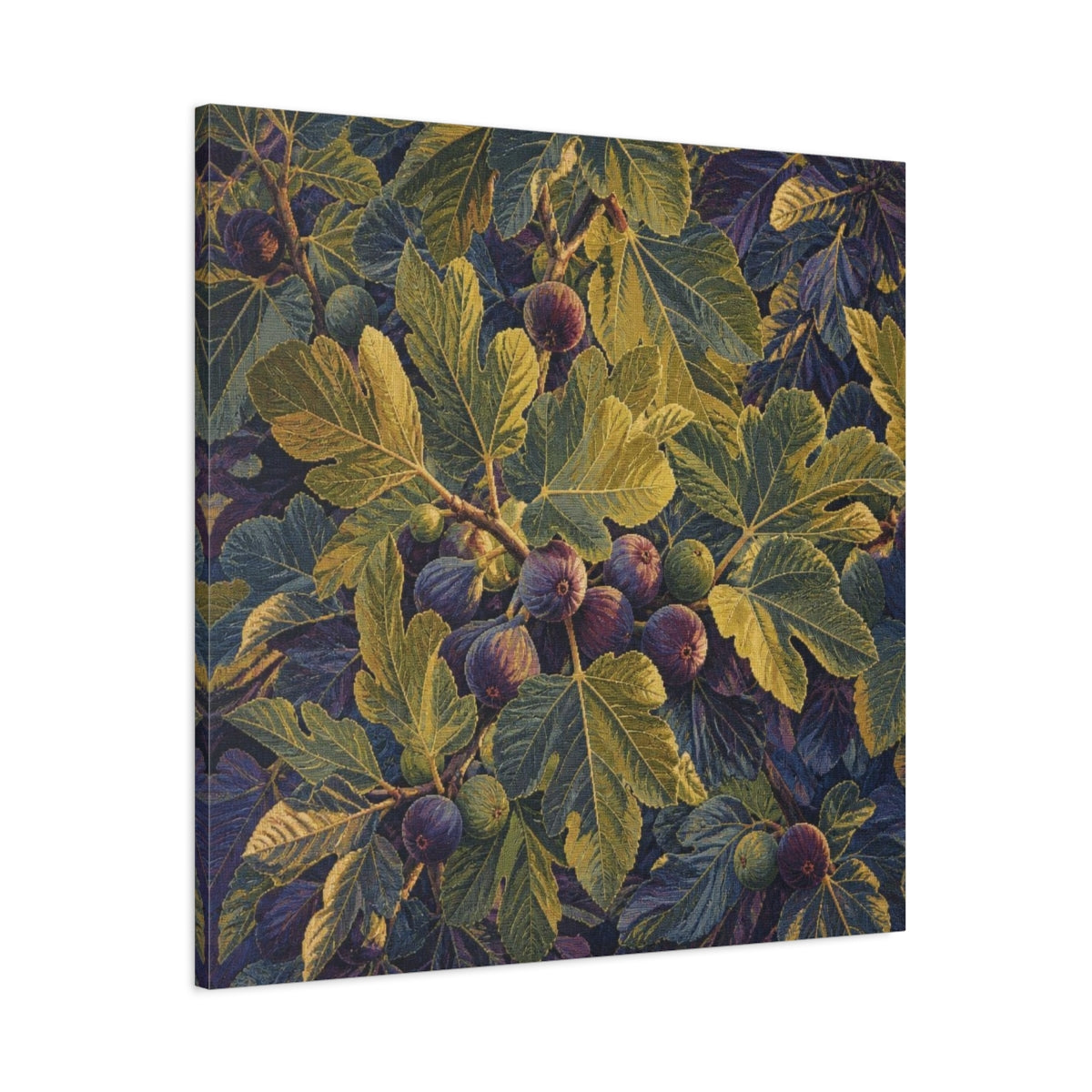 Main Mockup. Botanical Fig Leaves shown as canvas print
