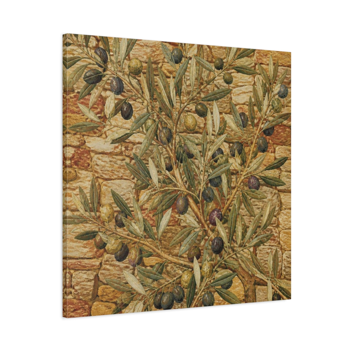 Main Mockup. Botanical Olive Branch shown as canvas print