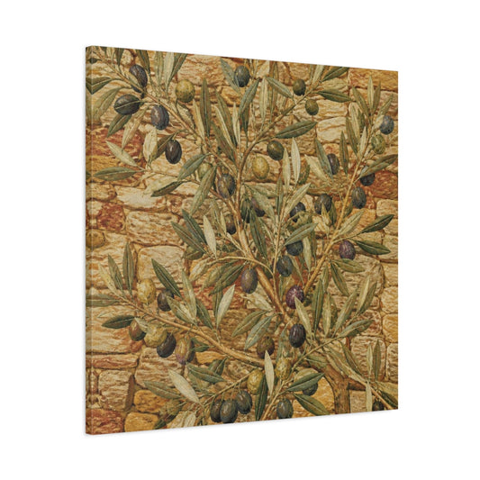 Main Mockup. Botanical Olive Branch shown as canvas print