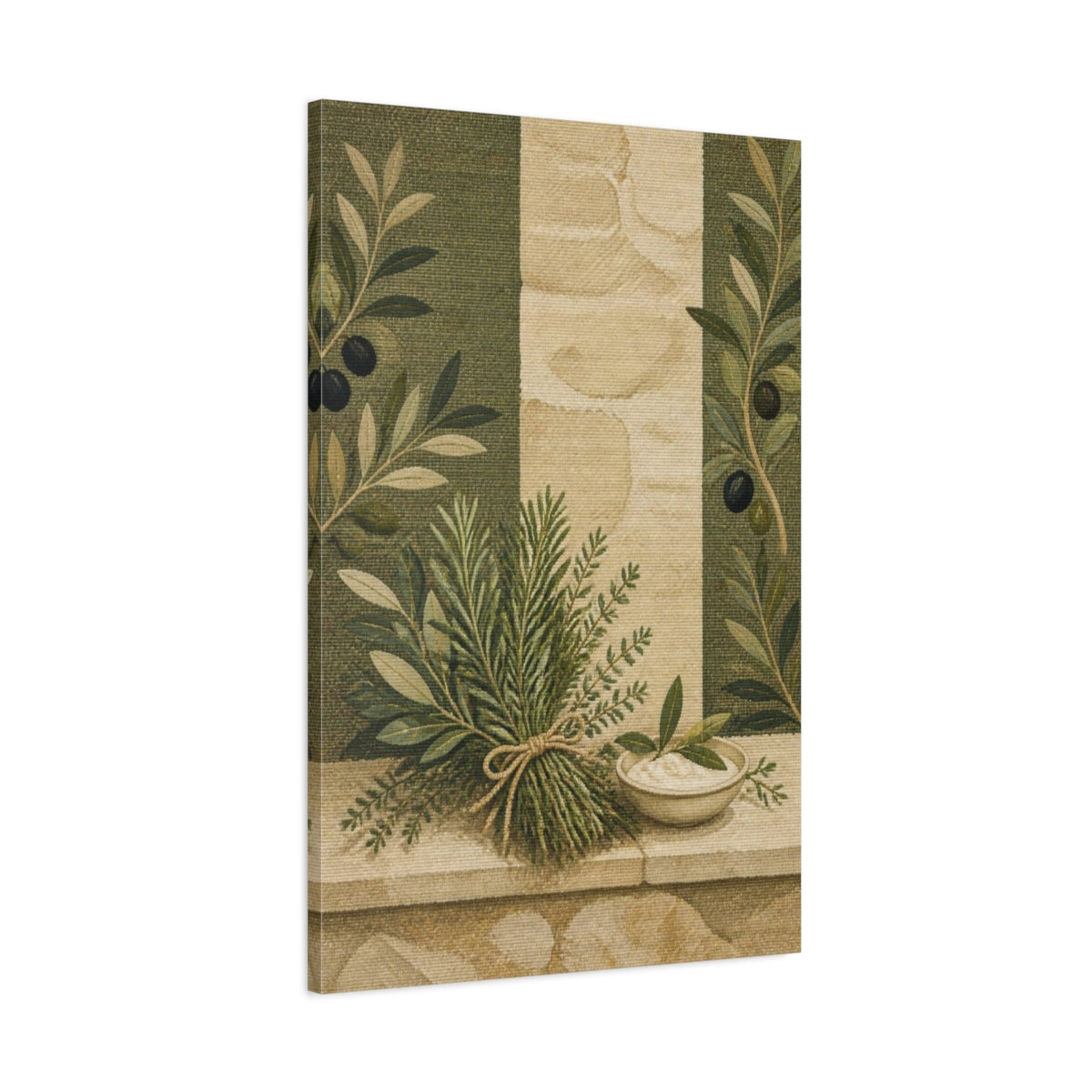 Main Mockup. Botanical Rosemary Bundle shown as canvas print
