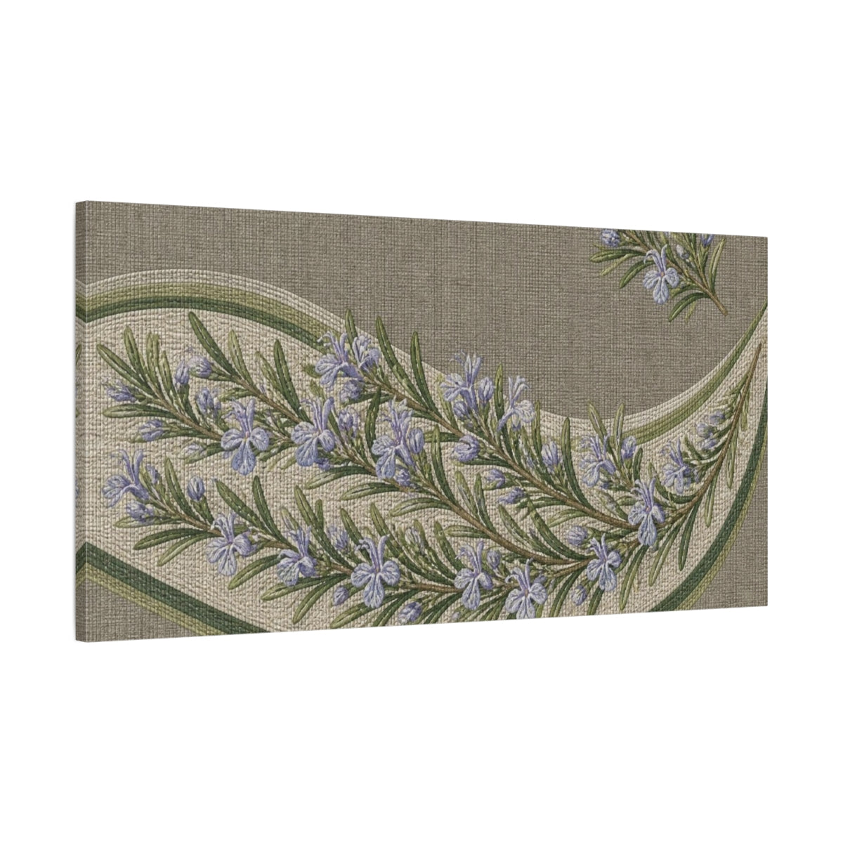 Main Mockup. Botanical Rosemary Garland shown as canvas print