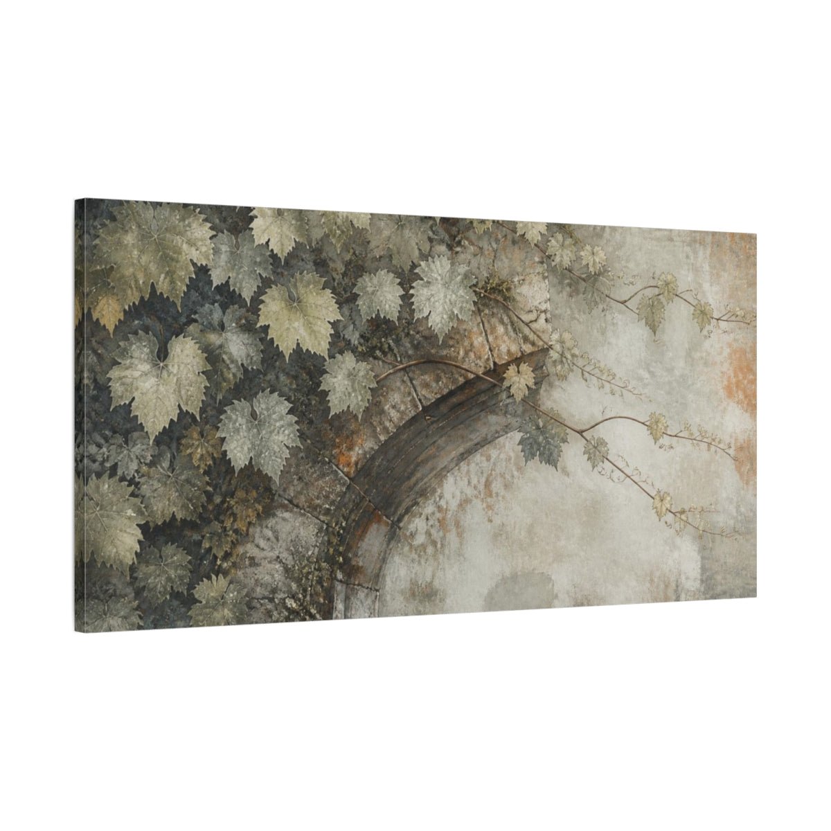 Main Mockup. Botanical Vine Leaves shown as canvas print