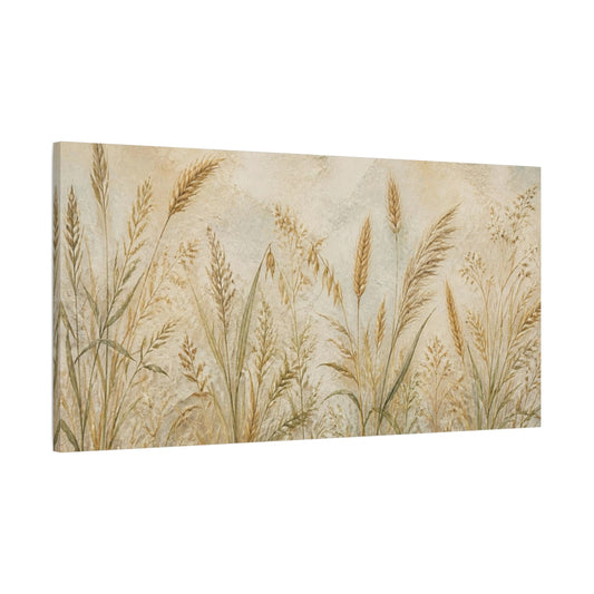Main Mockup. Botanical Wild Grasses shown as canvas print