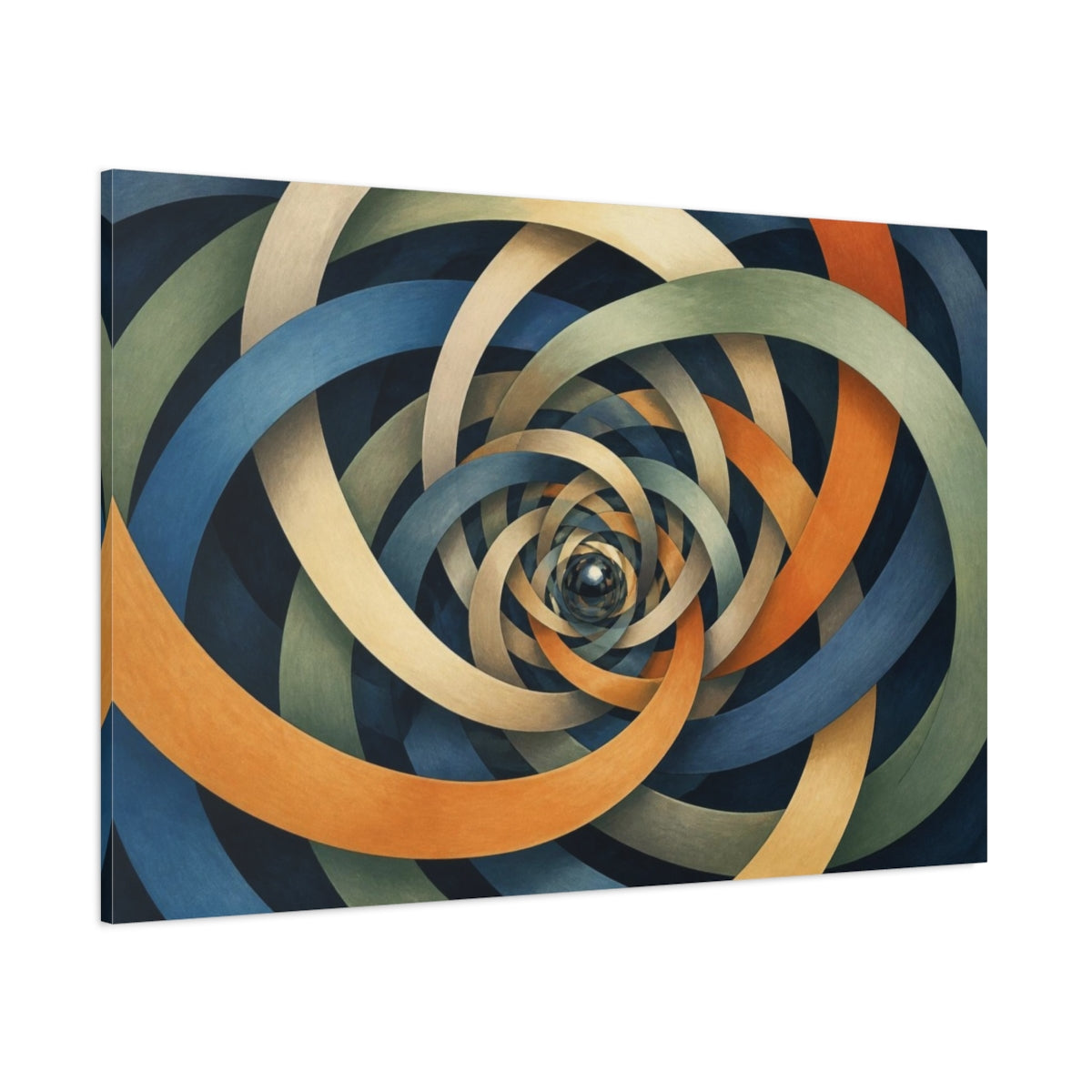 Side Mockup 1. Braided Ribbon Illusion shown as canvas print