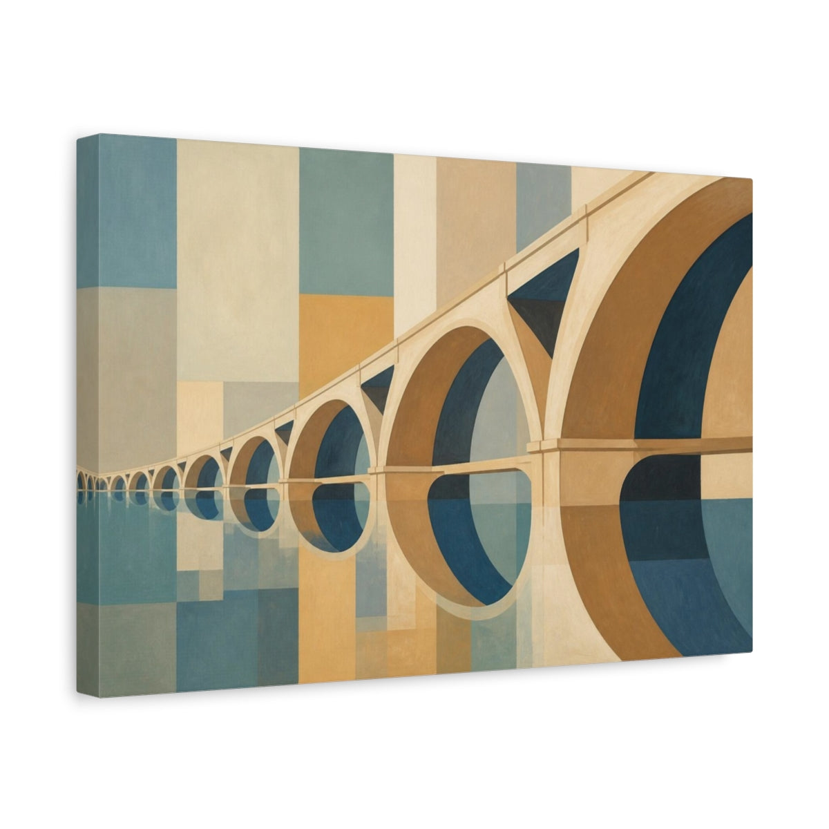 Side Mockup 4. Bridge Illusion shown as canvas print