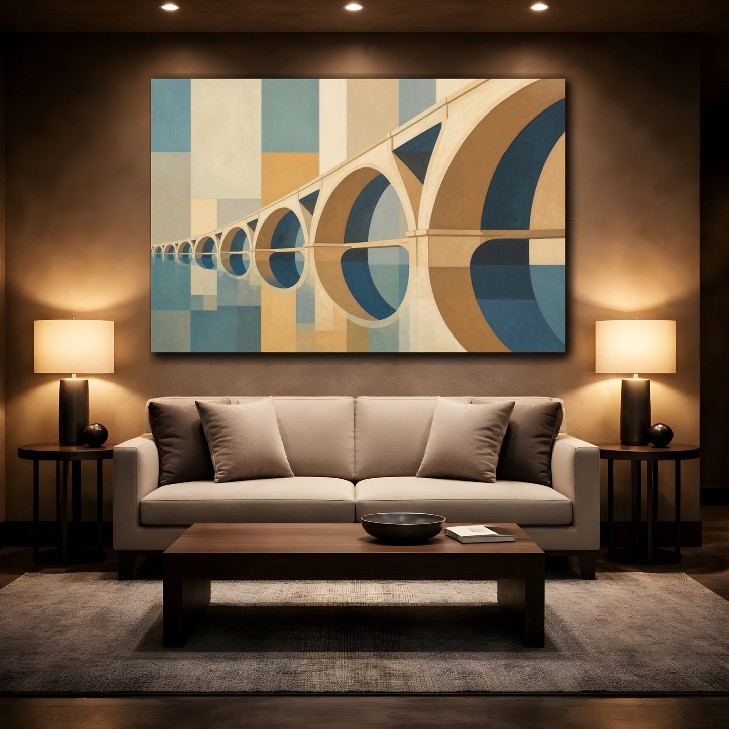 Mockup 2. Bridge Illusion shown as canvas print