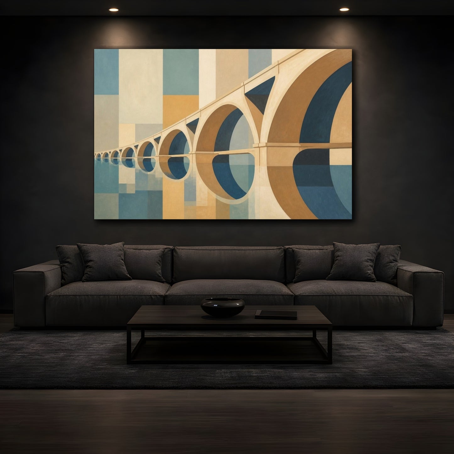 Mockup 3. Bridge Illusion shown as canvas print