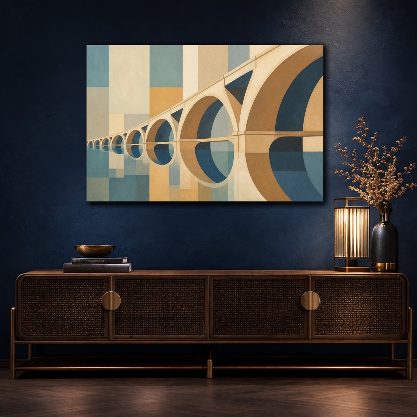 Mockup 4. Bridge Illusion shown as canvas print