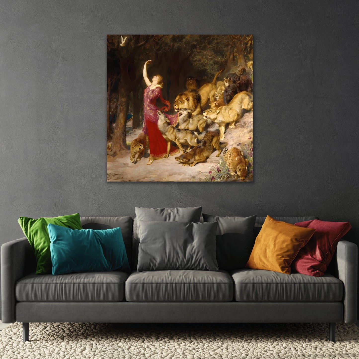 Briton Riviere Aphrodite - Square Framed Canvas Wall Art Print