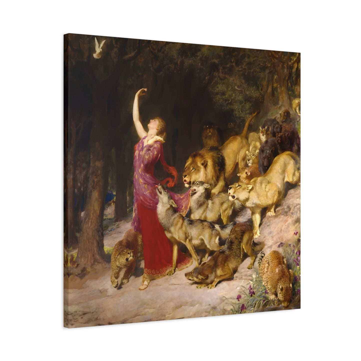 Briton Riviere Aphrodite - Square Framed Canvas Wall Art Print