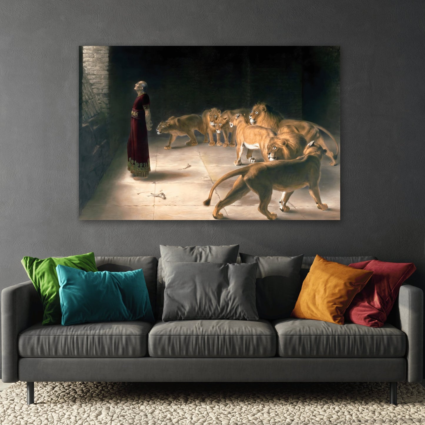 Briton Riviere Daniel Answer to the King - Bible Canvas Wall Art Print