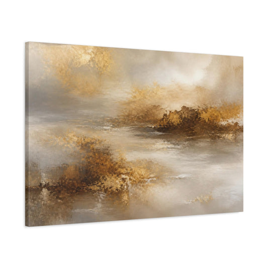 Main Mockup. Bronze Mist Coastline shown as canvas print