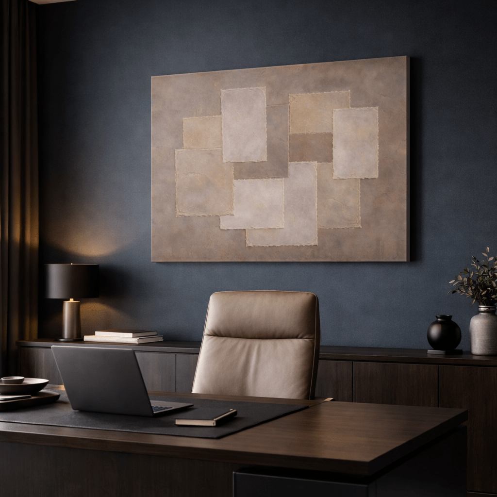 Brown Wabi Sabi Japanese Calm - Canvas Wall Art Print - YesArtYes