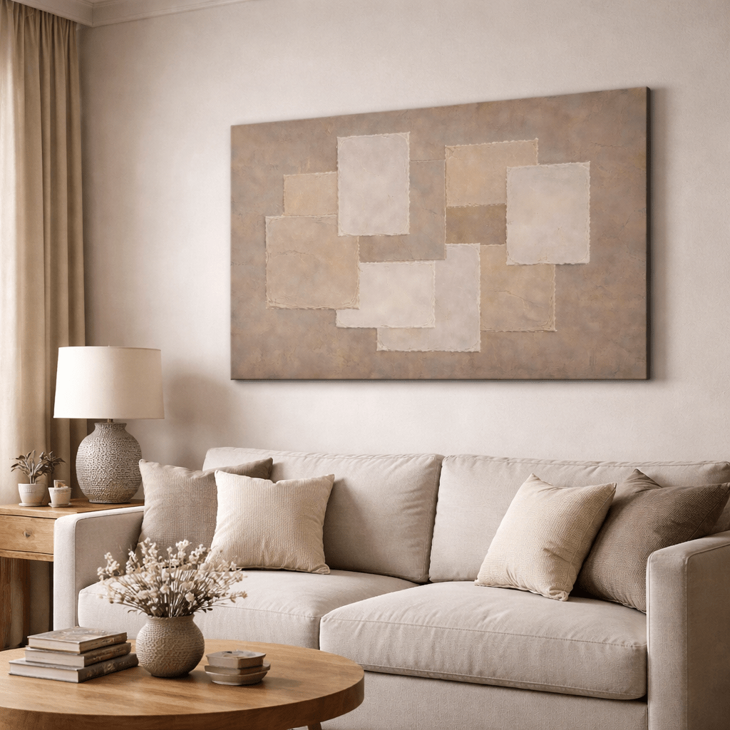 Brown Wabi Sabi Japanese Calm - Canvas Wall Art Print - YesArtYes