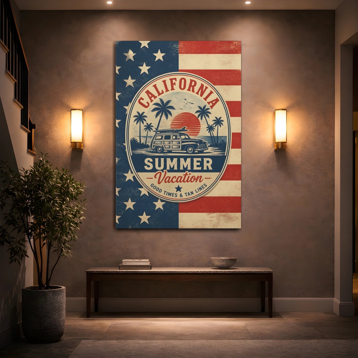 Mockup 2. California Station Wagon shown as canvas print