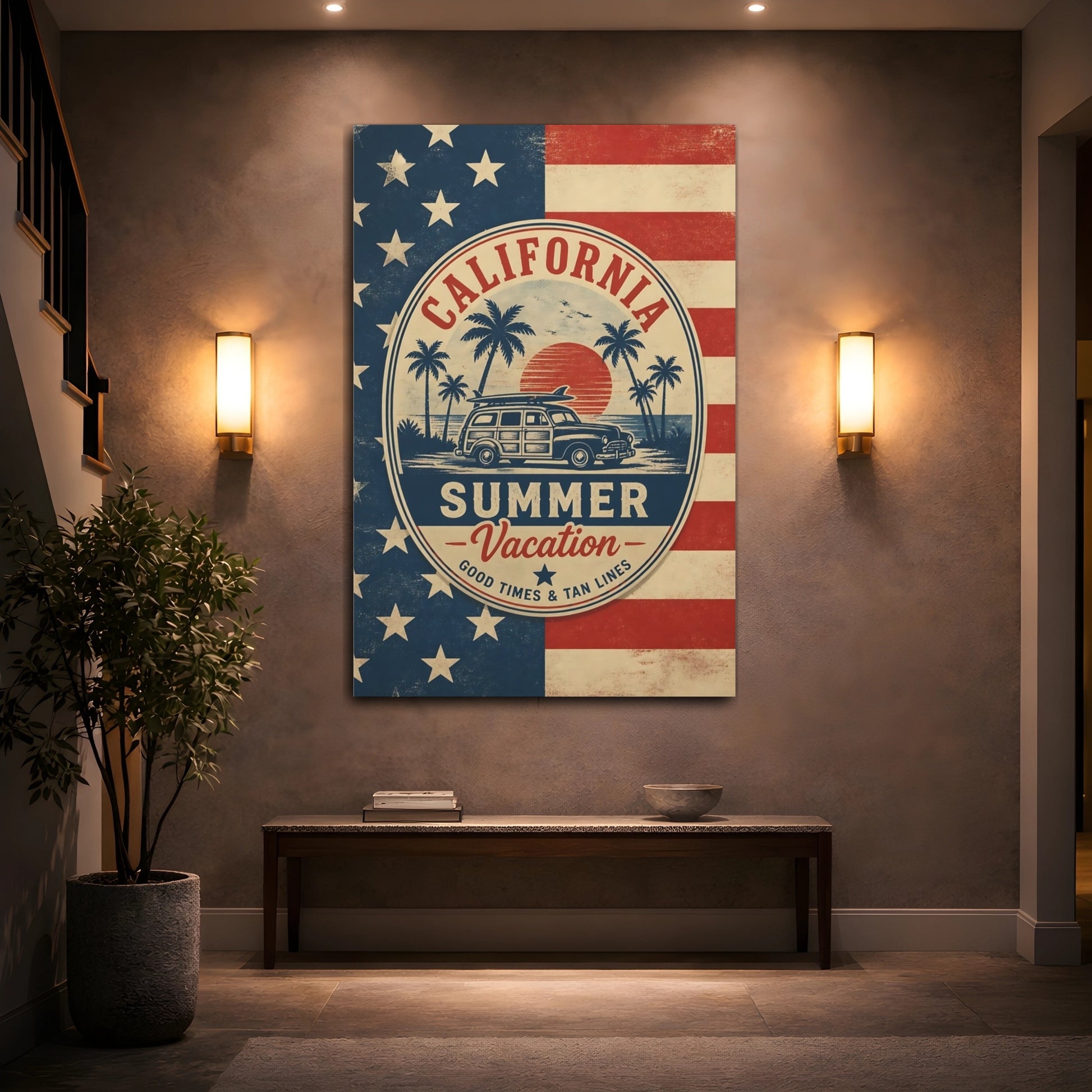 Mockup 2. California Station Wagon shown as canvas print
