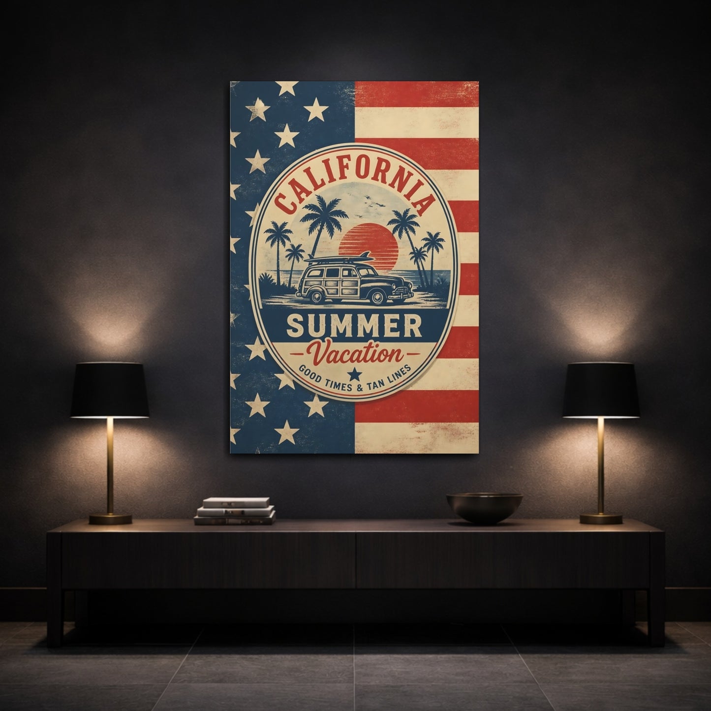 Mockup 3. California Station Wagon shown as canvas print