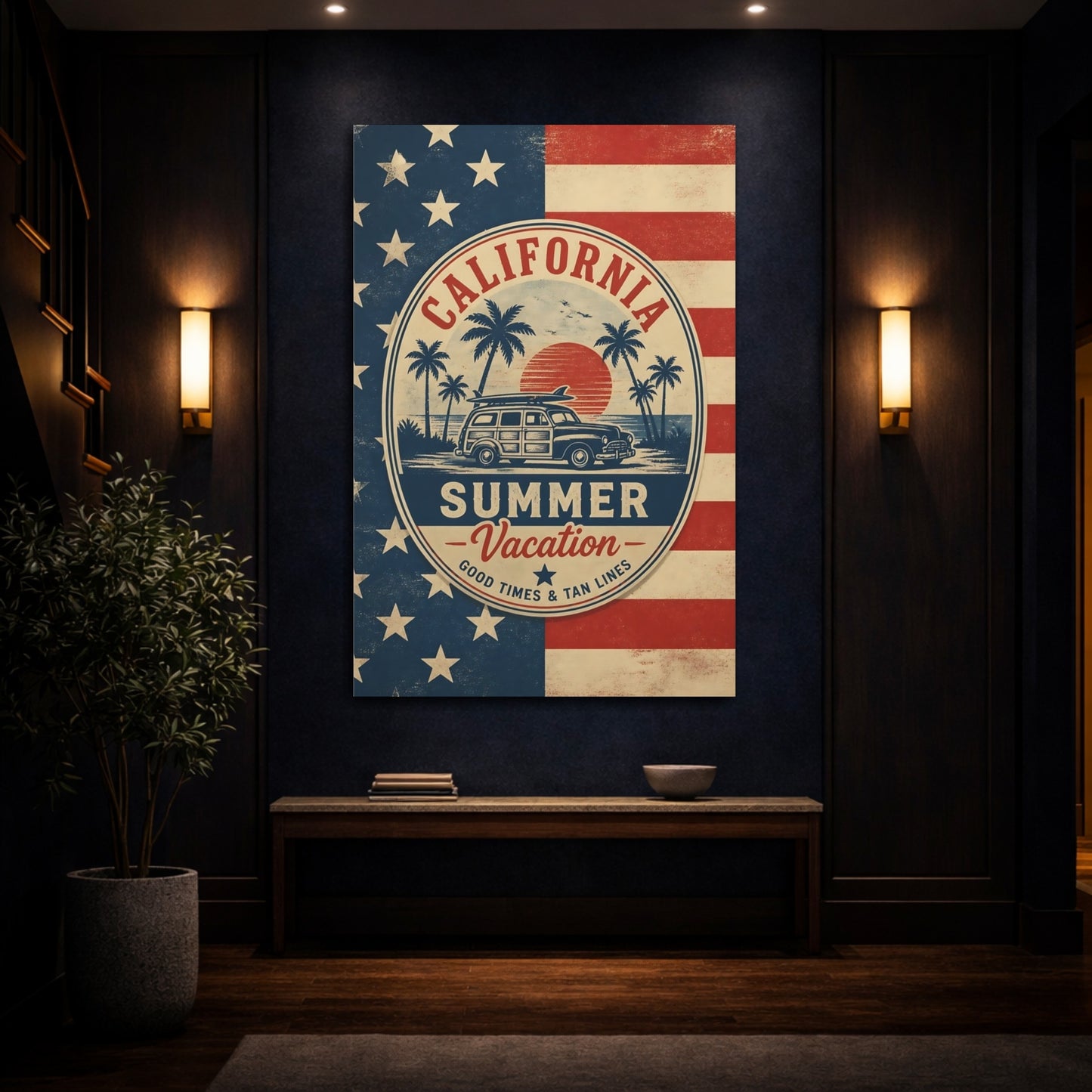 Mockup 4. California Station Wagon shown as canvas print